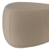 LEOPOLD - Kiezelvormige poef nr. 2 van donkerbeige fluweellook stof LEOPOLD